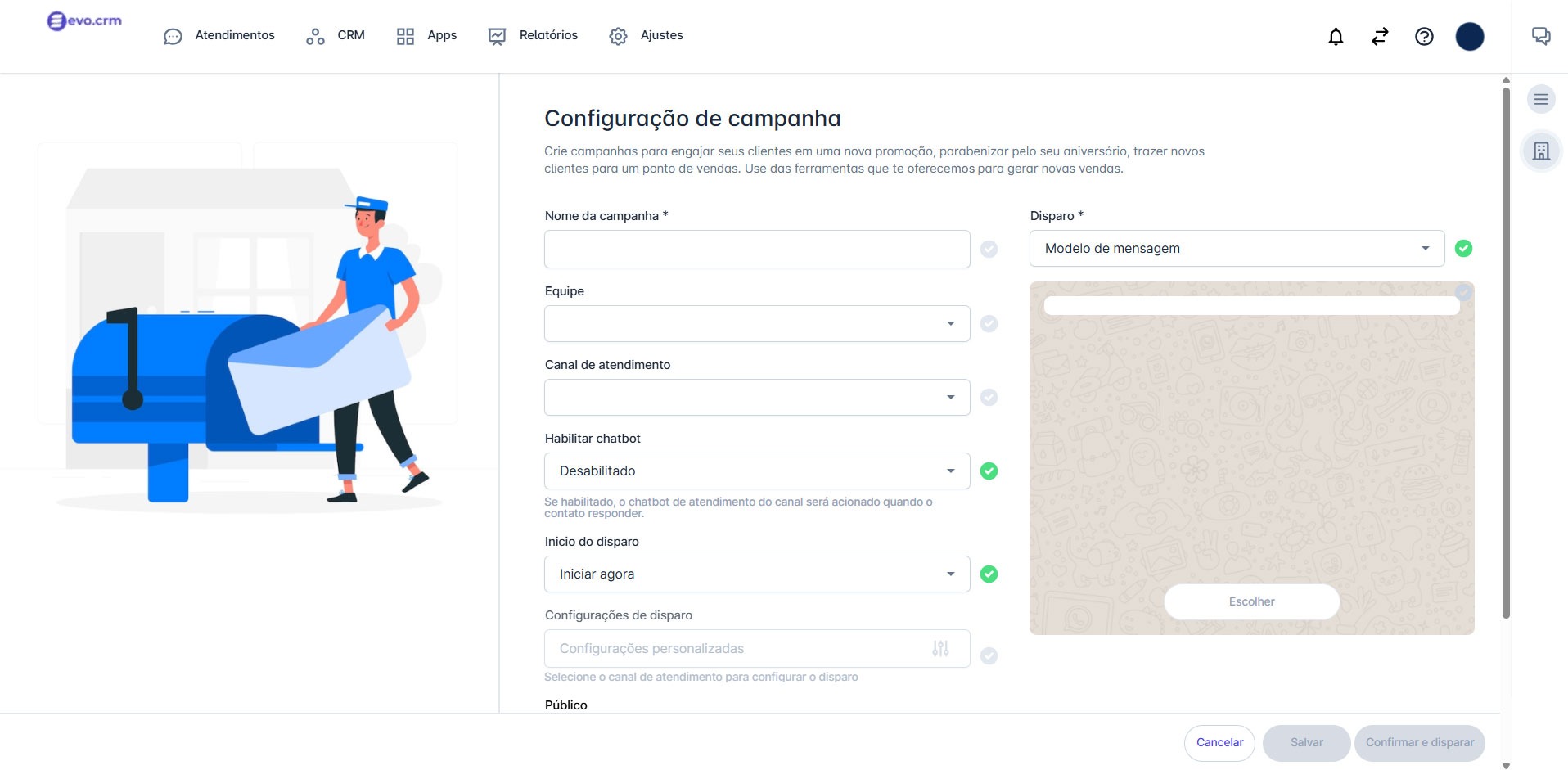 Campanhas segmentadas pelo WhatsApp.