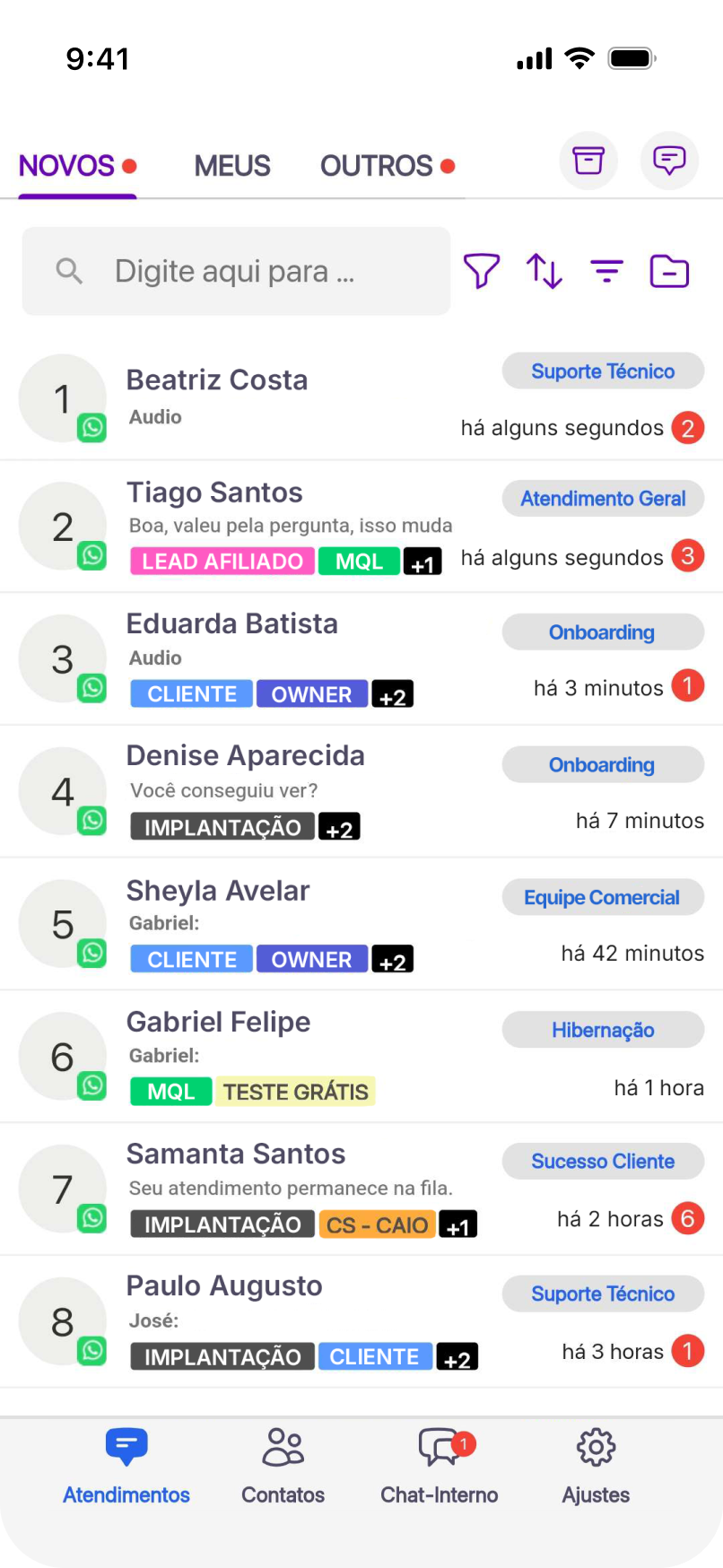 App mobile da EVO CRM